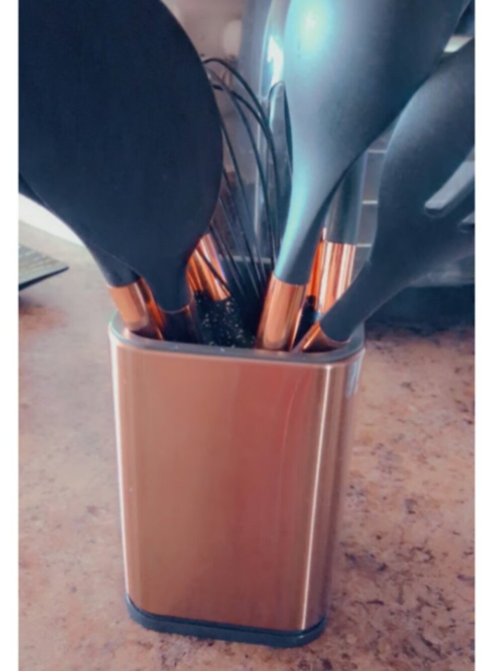 Copper color Kitchen Utensils With Holder